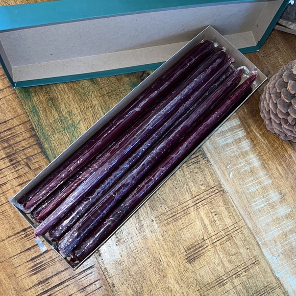 Patrician Vintage 15” Burgundy Hand Dipped Candles. Box of 12. Brand new - Picture 3 of 6